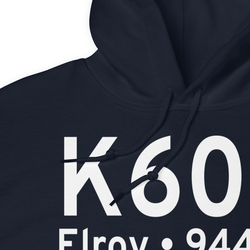 Elroy Municipal Airport (K60C) ICAO Hoodie Sweatshirt 