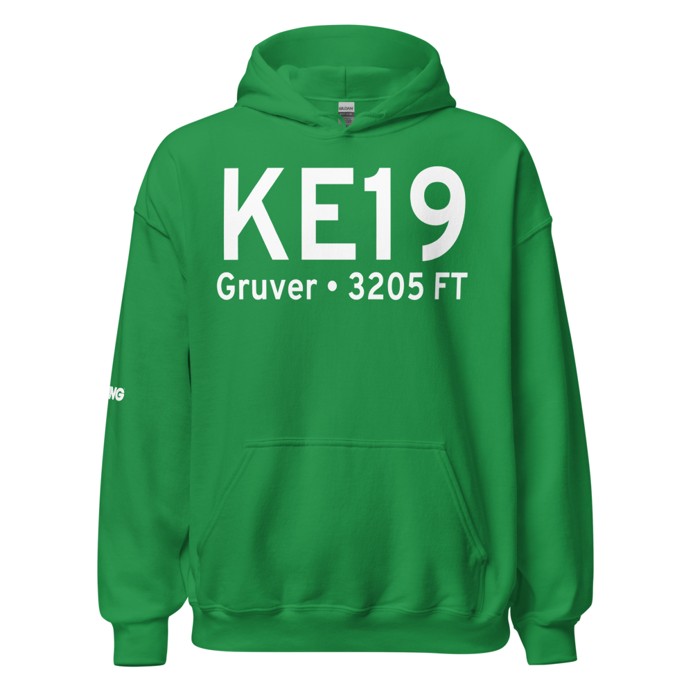 Gruver Municipal Airport (KE19) ICAO Hoodie Sweatshirt 