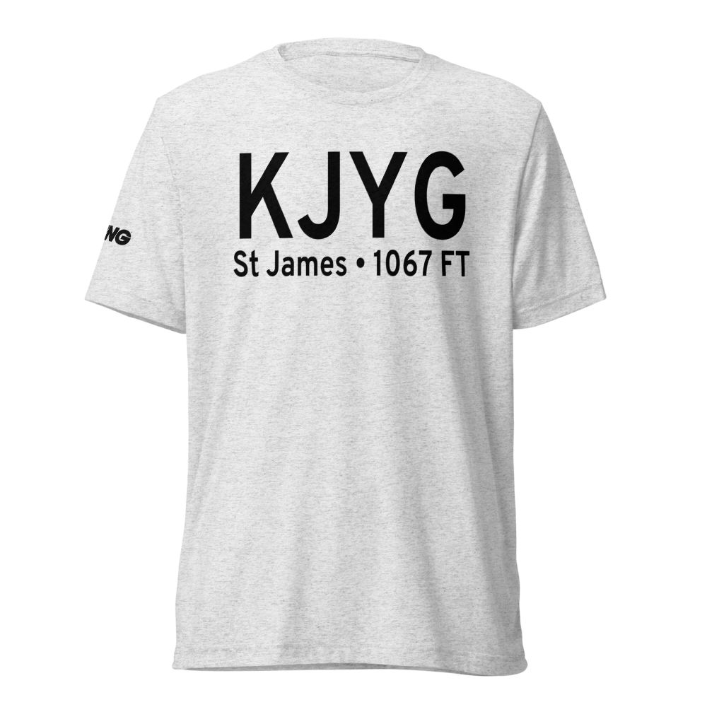 St James Municipal Airport (KJYG) ICAO Tri-blend T-Shirt 