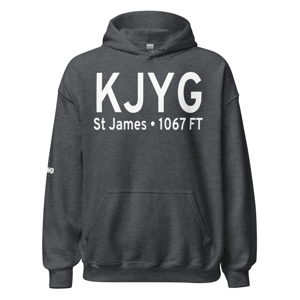 St James Municipal Airport (KJYG) ICAO Hoodie Sweatshirt 