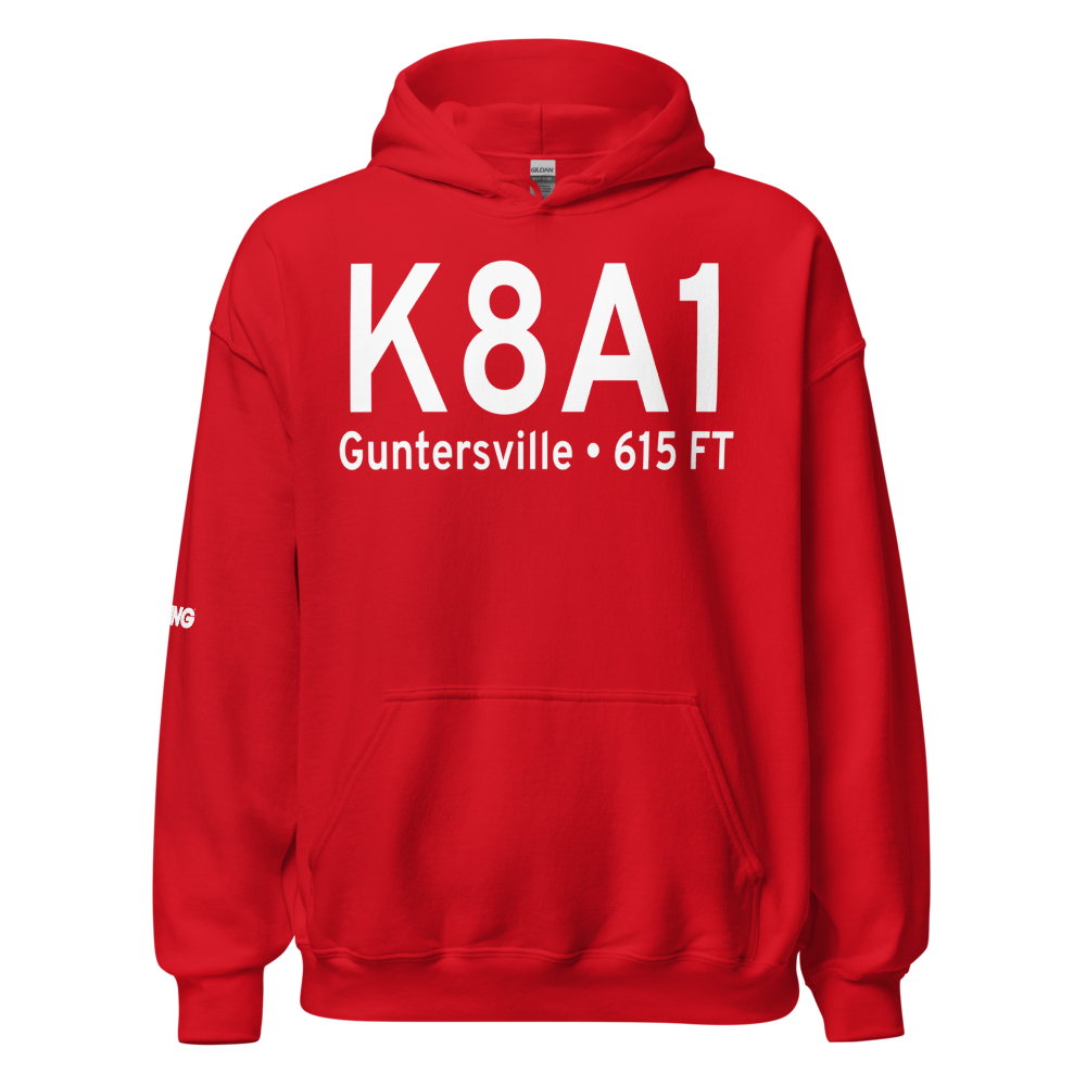 Guntersville Municipal Joe Starnes Field (K8A1) ICAO Hoodie Sweatshirt 