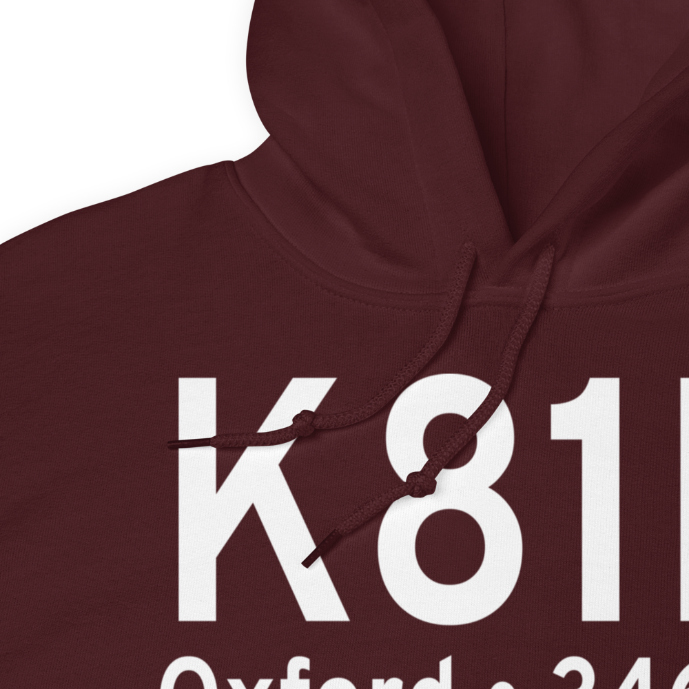 Oxford County Regional Airport (K81B) ICAO Hoodie Sweatshirt 