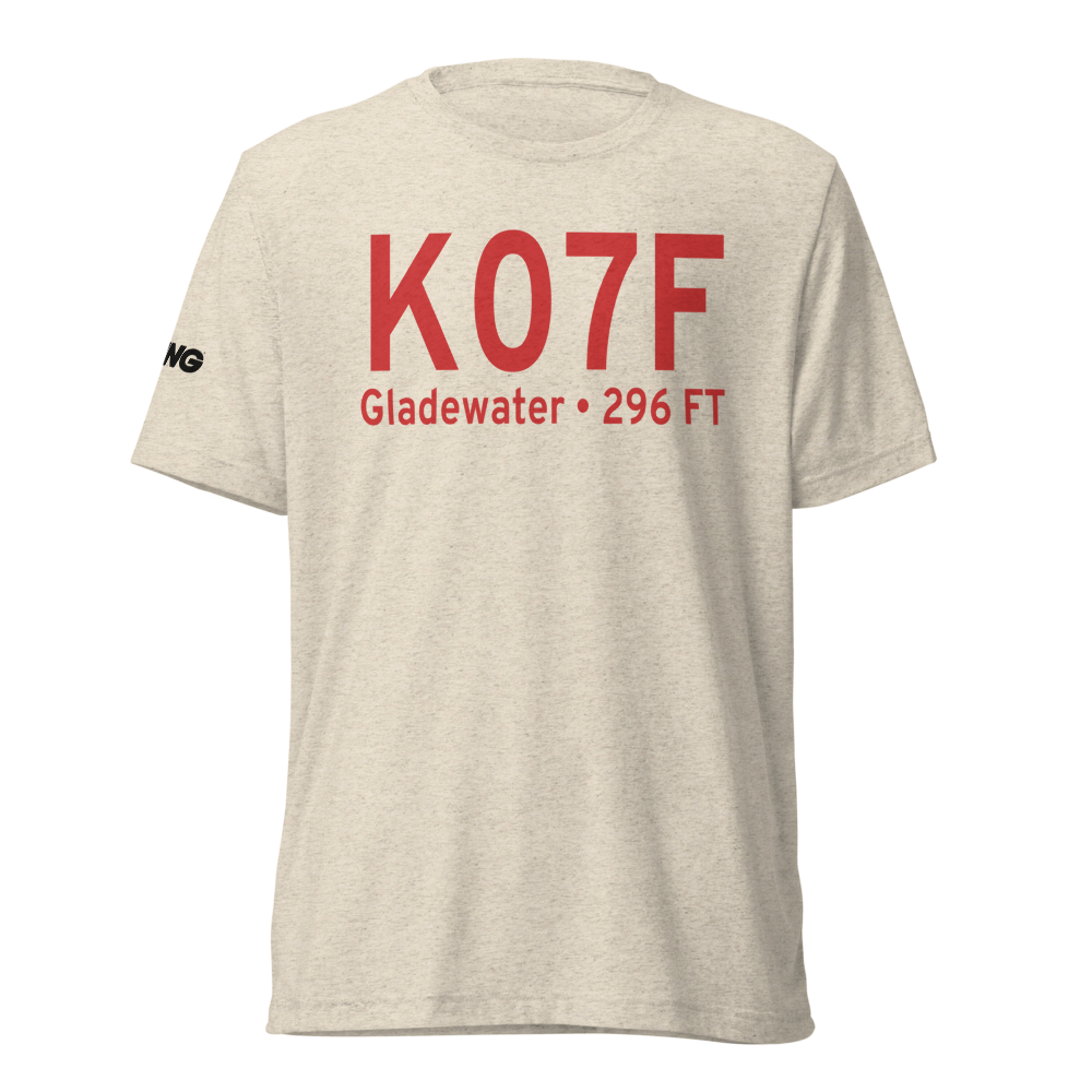 Gladewater Municipal Airport (K07F) ICAO Tri-blend T-Shirt 
