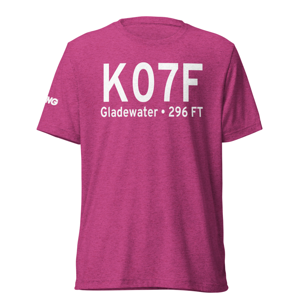 Gladewater Municipal Airport (K07F) ICAO Tri-blend T-Shirt 