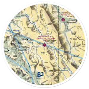 Dinsmore Airport (D63) VFR Sectional Sticker (30 mile)