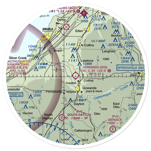 Gowanda Airport (D59) VFR Sectional Sticker (30 mile)