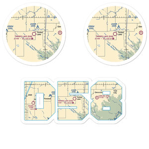 Timber Lake Municipal Airport (D58) VFR Sectional Sticker Pack