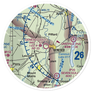 Geneseo Airport (D52) VFR Sectional Sticker (20 mile)
