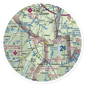 Geneseo Airport (D52) VFR Sectional Sticker (30 mile)