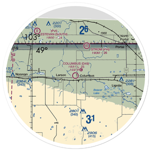 Columbus Municipal Airport (D49) VFR Sectional Sticker (30 mile)