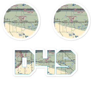 Columbus Municipal Airport (D49) VFR Sectional Sticker Pack
