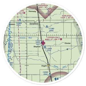 Stephen Municipal Airport (D41) VFR Sectional Sticker (30 mile)