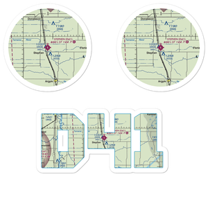 Stephen Municipal Airport (D41) VFR Sectional Sticker Pack