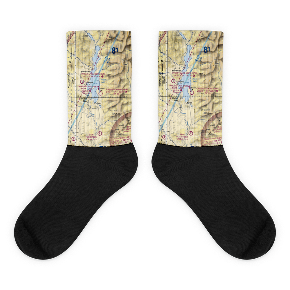 Tanglefoot Seaplane Base (D28) VFR Sectional Socks 