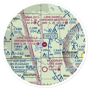 Lake Isabella Airpark (D15) VFR Sectional Sticker (20 mile)