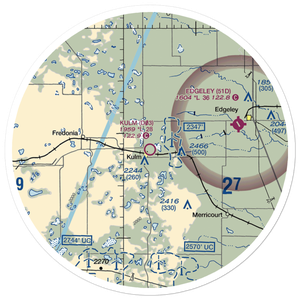 Kulm Municipal Airport (D03) VFR Sectional Sticker (30 mile)