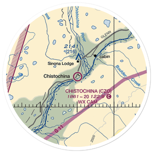 Chistochina Airport (CZO) VFR Sectional Sticker (20 mile)