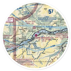 Cascade Locks State Airport (CZK) VFR Sectional Sticker (30 mile)