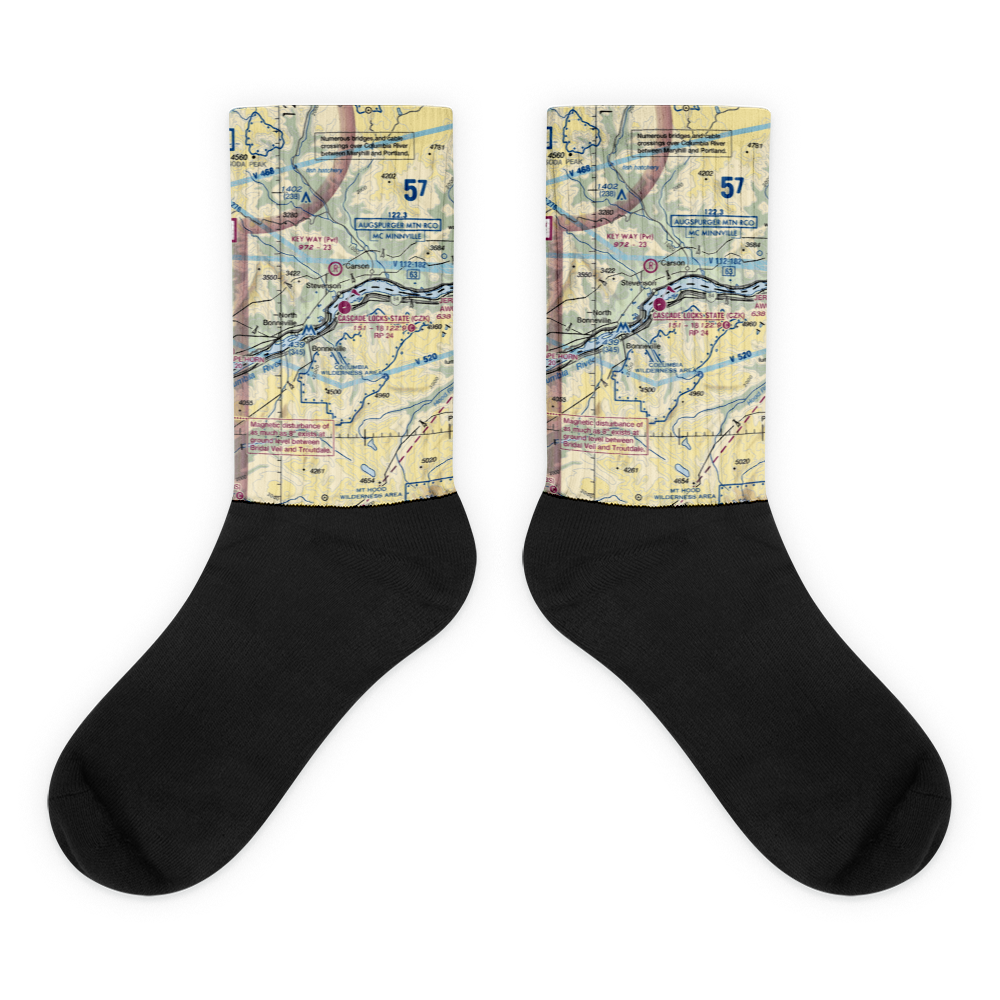 Cascade Locks State Airport (CZK) VFR Sectional Socks 