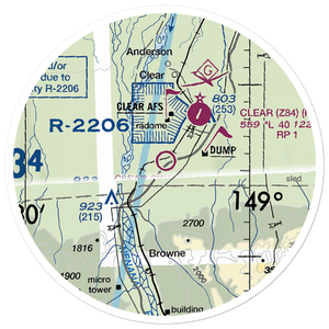 Clear Sky Lodge Airport (CLF) VFR Sectional Sticker (20 mile)