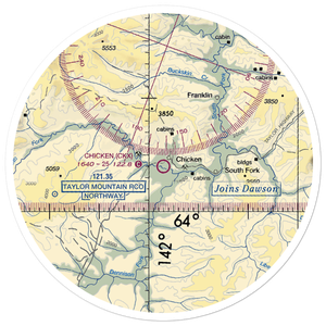 Chicken Airport (CKX) VFR Sectional Sticker (30 mile)