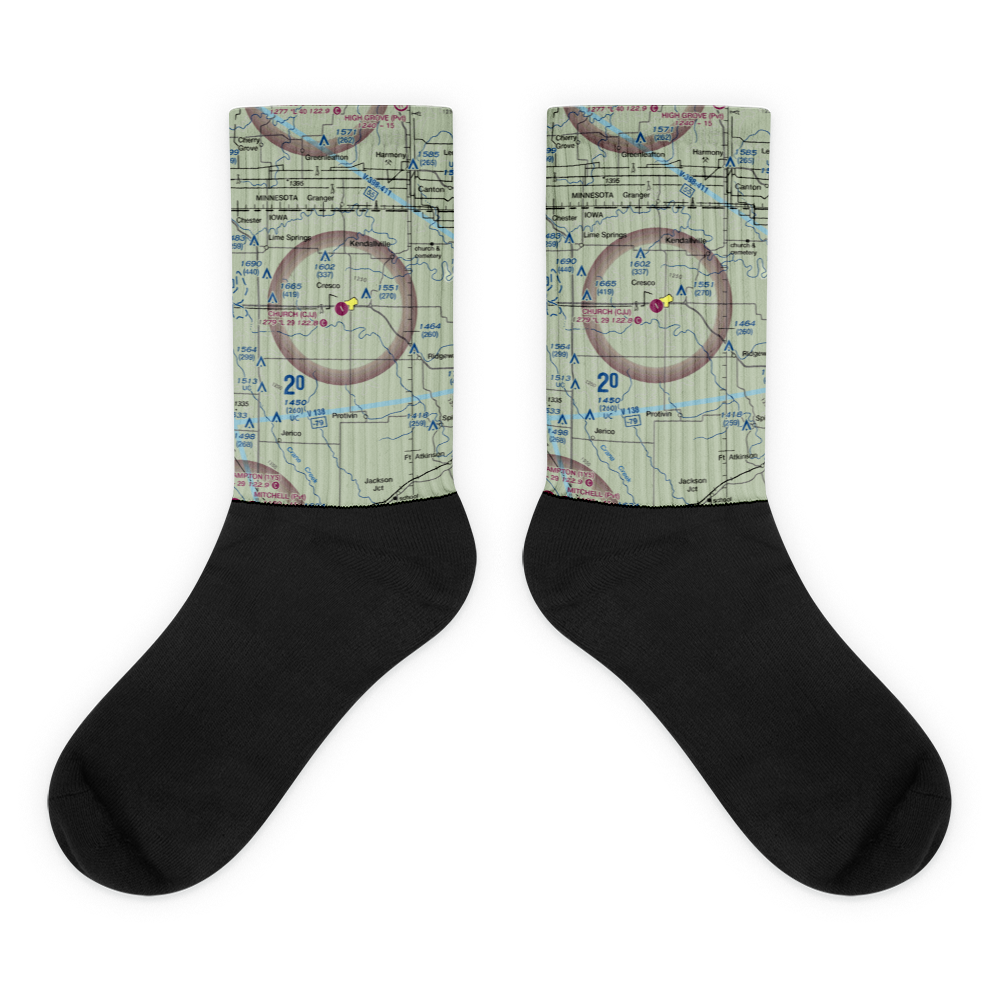 Ellen Church Field (CJJ) VFR Sectional Socks 