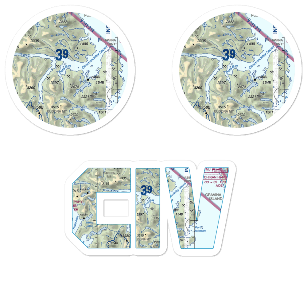 Chomley Seaplane Base (CIV) VFR Sectional Sticker Pack 