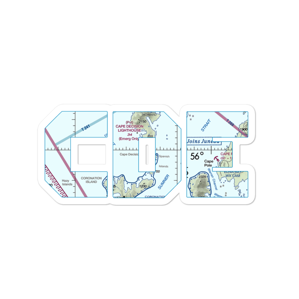 Cape Decision C. G. Heliport (CDE) VFR Sectional Sticker 