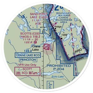 Scotts Seaplane Base (CDD) VFR Sectional Sticker (20 mile)