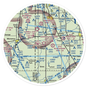 Lake Village Airport (C98) VFR Sectional Sticker (30 mile)