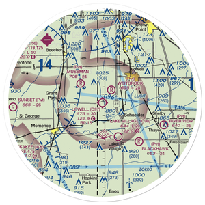 Lowell Airport (C97) VFR Sectional Sticker (30 mile)