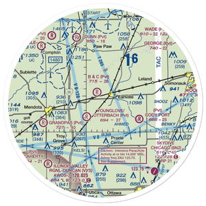 Earlville Airport (C94) VFR Sectional Sticker (30 mile)