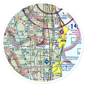 Sylvania Airport (C89) VFR Sectional Sticker (30 mile)