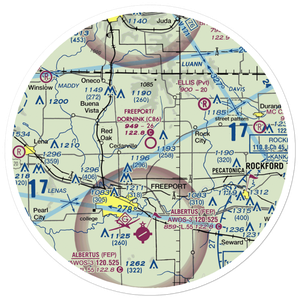 Freeport/Dornink Airport (C86) VFR Sectional Sticker (30 mile)