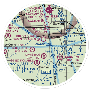 Bresson Airport (C82) VFR Sectional Sticker (20 mile)