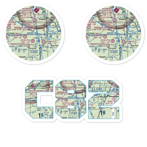 Bresson Airport (C82) VFR Sectional Sticker Pack