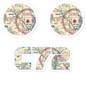 Cross Winds Airport (C72) VFR Sectional Sticker Pack