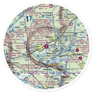 Lake Lawn Airport (C59) VFR Sectional Sticker (30 mile)
