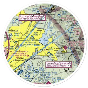 Folsom Lake Seaplane Base (C39) VFR Sectional Sticker (30 mile)