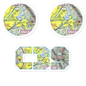 Folsom Lake Seaplane Base (C39) VFR Sectional Sticker Pack
