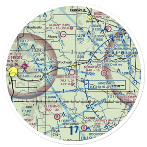 Brodhead Airport (C37) VFR Sectional Sticker (30 mile)