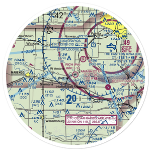 Amana Airport (C11) VFR Sectional Sticker (30 mile)