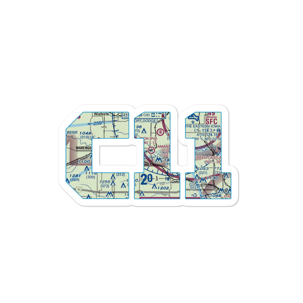 Amana Airport (C11) VFR Sectional Sticker 