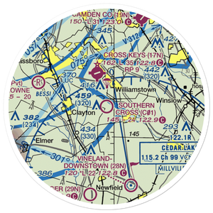 Southern Cross Airport (C01) VFR Sectional Sticker (20 mile)