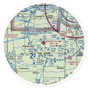 Mercer County Airport (C00) VFR Sectional Sticker (30 mile)