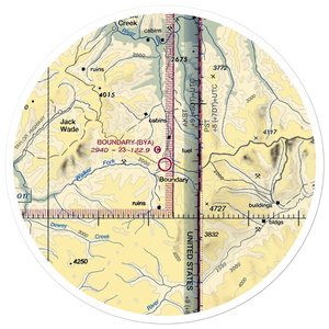 Boundary Airport (BYA) VFR Sectional Sticker (30 mile)