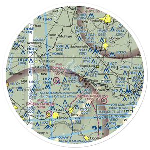 Jim Shearer South Airport (BSI) VFR Sectional Sticker (30 mile)