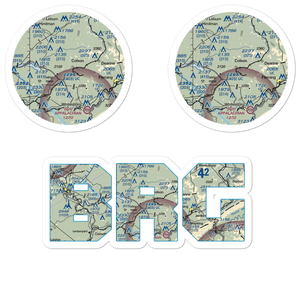 Whitesburg Municipal Airport (BRG) VFR Sectional Sticker Pack