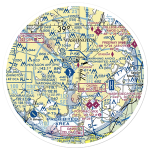 Bolling Air Force Base (BOF) VFR Sectional Sticker (30 mile)