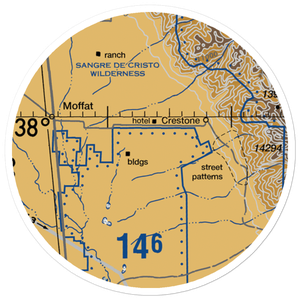 Baca Grande Airfield (BCJ) VFR Sectional Sticker (20 mile)